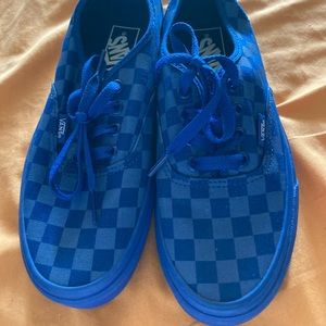 VANS OFF THE WALL BLUE CHESS PATTERN